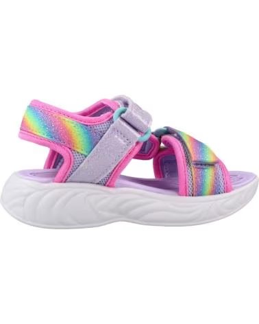 SKECHERS SANDALIAS 303107NLVMT EN MORADO PARA NINOS UNISEX LAVENDER TEXTILE-MULTI TRIM