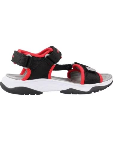 SKECHERS CHANCLAS TREAD SEEKER EN MULTICOLOR PARA NINOS UNISEX BLACK TEXTILE- RED SYNTHETIC- GRAY TRIM