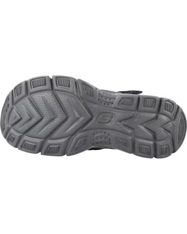 SKECHERS SANDALIAS RELIX-DUAL TIDE EN GRIS PARA NINOS UNISEX BLACK SYNTHETIC- GRAY RED TRIM