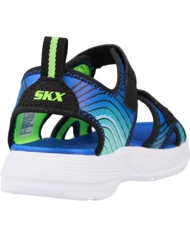 SKECHERS SANDALIAS NINO MODELO 407034N COLOR AZUL BKLM