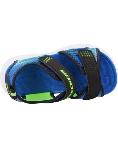 SKECHERS SANDALIAS NINO MODELO 407034N COLOR AZUL BKLM