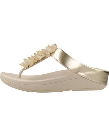SANDALIAS TANGA FITFLOP CON ADORNO DE PEDRERÍA METALIZADA METAL