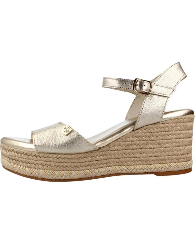 POPA CUNAS DE ESPARTO CB41201-103 EN PLATEADO PARA MUJER LAMINADO ORO