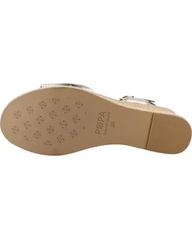 POPA CUNAS DE ESPARTO CB41201-103 EN PLATEADO PARA MUJER LAMINADO ORO