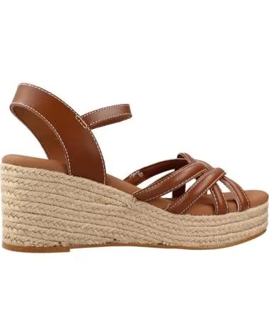 POPA SANDALIAS DE PLATAFORMA MARINHA TIRAS CUERO EN MARRON PARA MUJER CUERO TIRAS