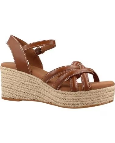 POPA SANDALIAS DE PLATAFORMA MARINHA TIRAS CUERO EN MARRON PARA MUJER CUERO TIRAS