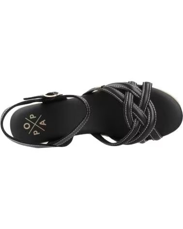 POPA CUNAS DE ESPARTO CB46305-002 EN NEGRO PARA MUJER NEGRO TIRAS