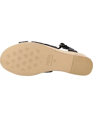 POPA SANDALI RUMARI IN PELLE NAPPA NEGRO