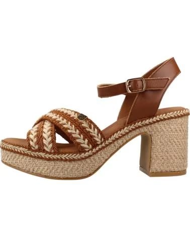 SANDALES À TALONS ET PLATEFORME POPA MELIA EN JUTE MARRóN