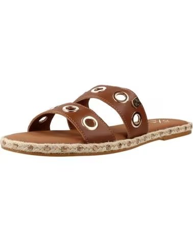 POPA PAMPE LEATHER SANDALS WITH EYELETS CUERO