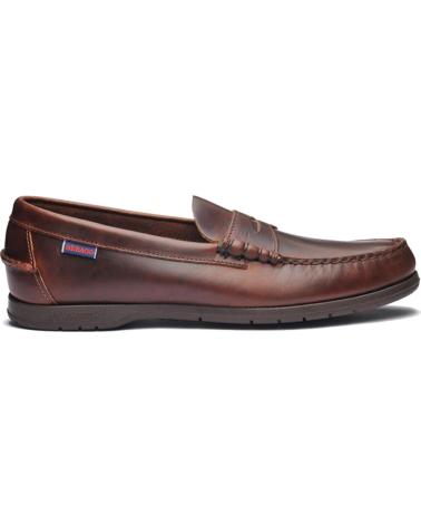 Mocasines de Hombre SEBAGO CASTELLANO DE PIEL CON SUELA DE GOMA BROWN