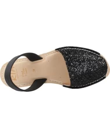 RIA MENORCA SANDALIAS MUJER MODELO 27500 21224 SANDALIA GLITTER COLOR NE NEGRO