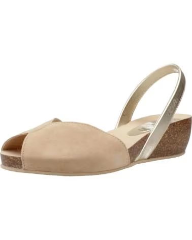 RIA MENORCA SANDALIAS MUJER MODELO 33216 2 SANDALIA ANTE COLOR ORO CHAMP CHAMPANY