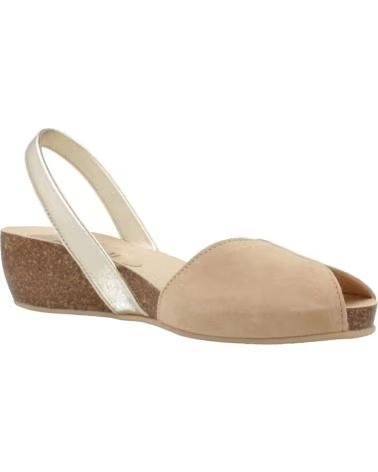 RIA MENORCA SANDALIAS MUJER MODELO 33216 2 SANDALIA ANTE COLOR ORO CHAMP CHAMPANY