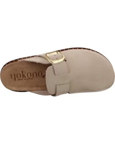 YOKONO ZUECOS MUJER MODELO 179292 COLOR MARRON CLARO SAND