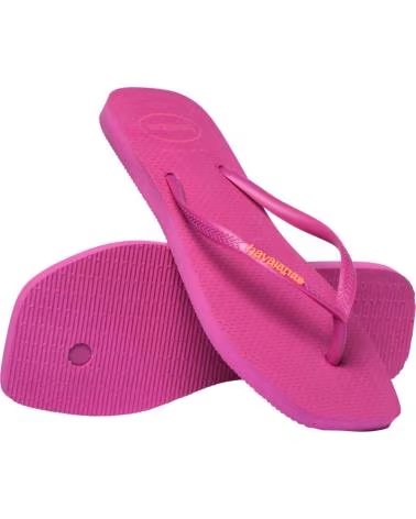 HAVAIANAS CHANCLAS MUJER MODELO HAV SQUARE LOGO POP UP SS26 COLOR ROSA 4622ROSA