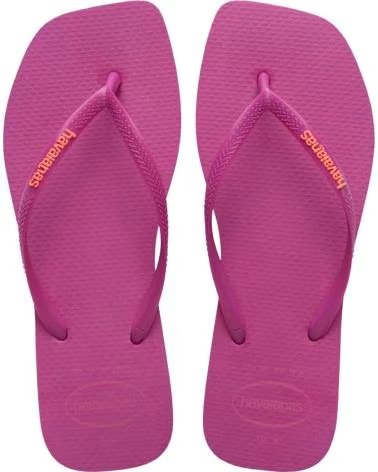 HAVAIANAS CHANCLAS MUJER MODELO HAV SQUARE LOGO POP UP SS26 COLOR ROSA 4622ROSA