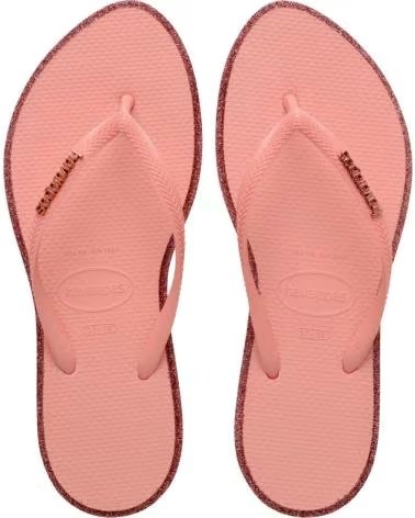 HAVAIANAS CHANCLAS MUJER MODELO HAV SLIM POINT GLITTER SS26 COLOR ROSA 1397ROSA