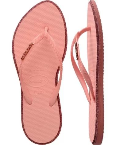 HAVAIANAS CHANCLAS MUJER MODELO HAV SLIM POINT GLITTER SS26 COLOR ROSA 1397ROSA
