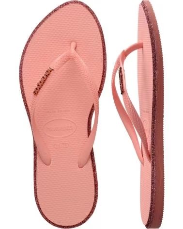 HAVAIANAS CHANCLAS MUJER MODELO HAV SLIM POINT GLITTER SS26 COLOR ROSA 1397ROSA