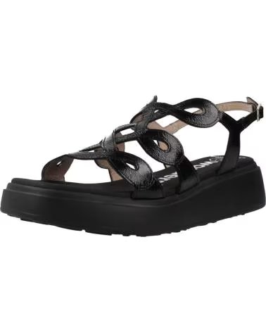 SANDALI WONDERS A-4503 CON PLATEAU NEGRO