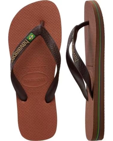 HAVAIANAS INFRADITO BRASIL LOGO MARRONE 2815MARRON