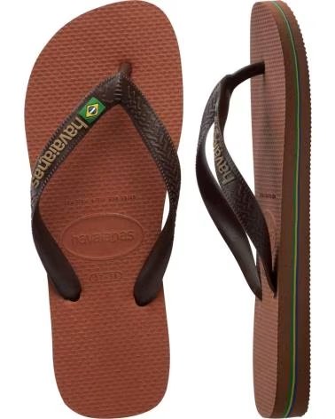 HAVAIANAS INFRADITO BRASIL LOGO MARRONE 2815MARRON