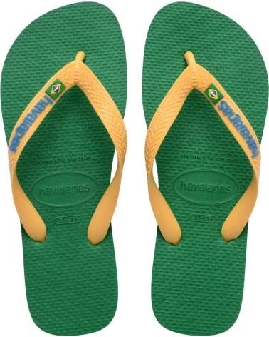 HAVAIANAS CHANCLAS BRASIL LOGO EN VERDE PARA UNISEX