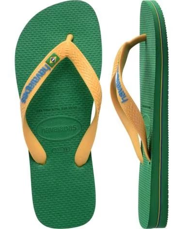 HAVAIANAS CHANCLAS BRASIL LOGO EN VERDE PARA UNISEX