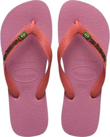 HAVAIANAS CHANCLAS BRASIL LOGO EN ROSA PARA UNISEX