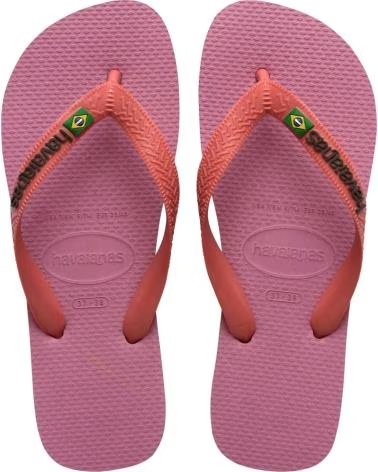 HAVAIANAS CHANCLAS BRASIL LOGO EN ROSA PARA UNISEX