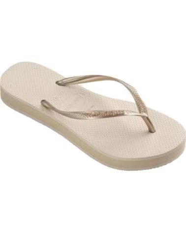 HAVAIANAS CHANCLAS MUJER MODELO SLIM FLATFORM COLOR BEIS 0121BEIGE