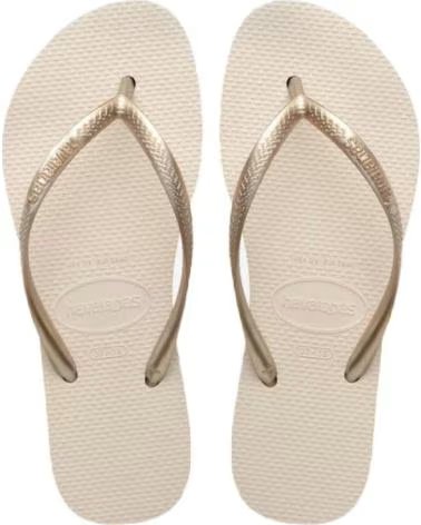 HAVAIANAS CHANCLAS MUJER MODELO SLIM FLATFORM COLOR BEIS 0121BEIGE