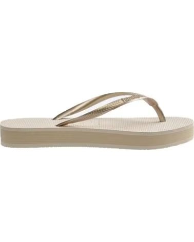 HAVAIANAS CHANCLAS MUJER MODELO SLIM FLATFORM COLOR BEIS 0121BEIGE
