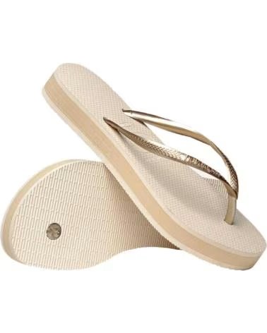 HAVAIANAS CHANCLAS MUJER MODELO SLIM FLATFORM COLOR BEIS 0121BEIGE