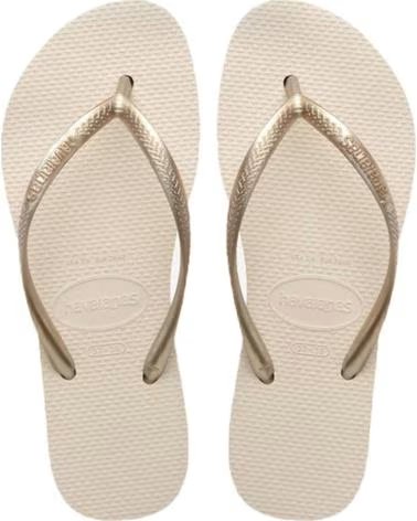 HAVAIANAS CHANCLAS MUJER MODELO SLIM FLATFORM COLOR BEIS 0121BEIGE