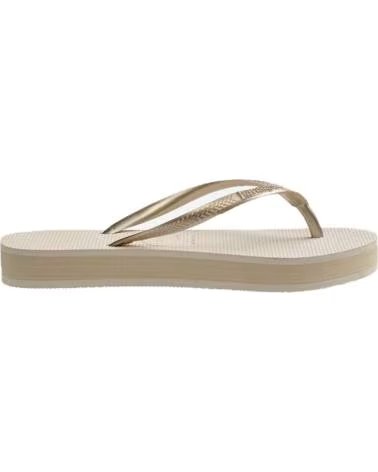 HAVAIANAS CHANCLAS MUJER MODELO SLIM FLATFORM COLOR BEIS 0121BEIGE