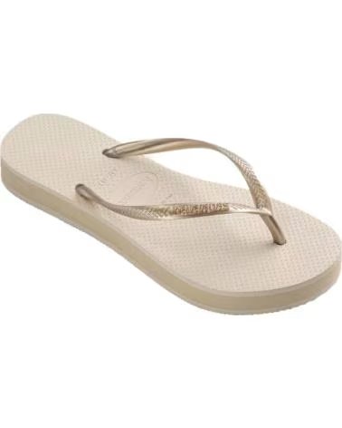 HAVAIANAS CHANCLAS MUJER MODELO SLIM FLATFORM COLOR BEIS 0121BEIGE