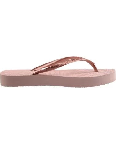 HAVAIANAS CHANCLAS MUJER MODELO SLIM FLATFORM COLOR ROSA 0076ROSA