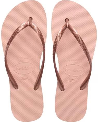 HAVAIANAS CHANCLAS MUJER MODELO SLIM FLATFORM COLOR ROSA 0076ROSA