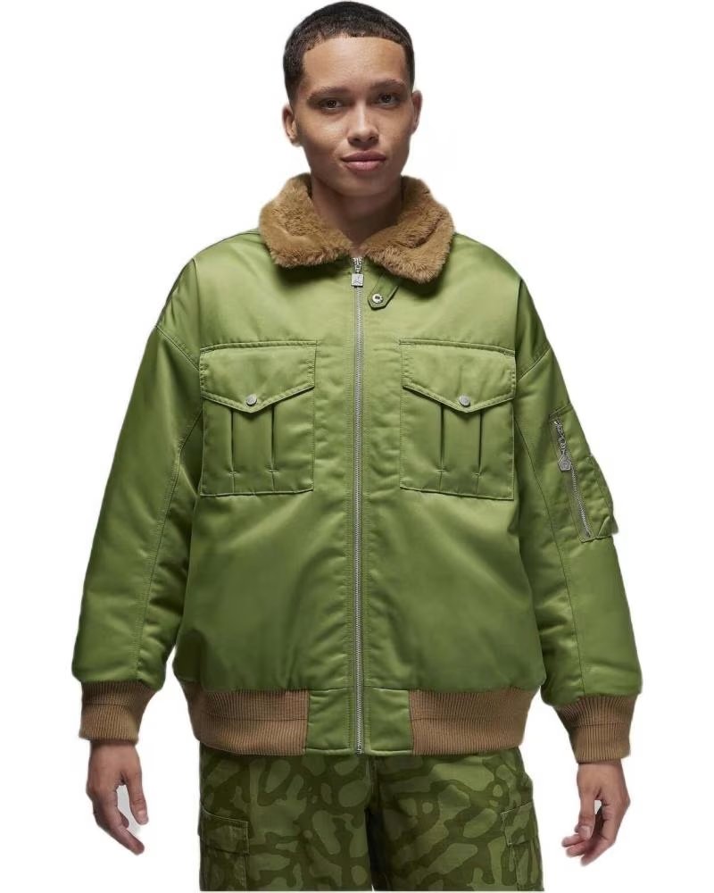 JORDAN GIACCA FB5088-340 CON COLLETTO IN PELLICCIA VERDE