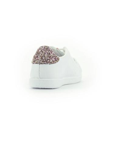 SNEAKERS VICTORIA TENNIS PELLE GLITTER ROSA BIANCO BLANCO