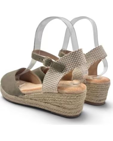 TIMBOS SANDALO CON ZEPPA IN SPARTO 132960 VERDE
