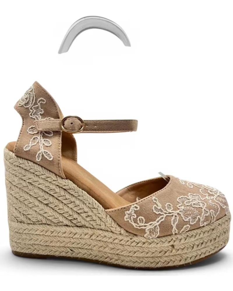TIMBOS SANDALO CON ZEPPA IN SPARTO 132907 BEIGE