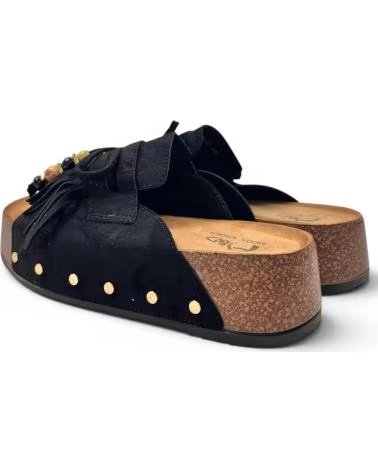 TIMBOS ZOCCOLO CON ZEPPA, PERLINE E BORCHIE NEGRO