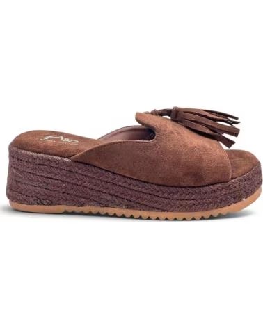 TIMBOS ZOCCOLO CON ZEPPA IN IUTA E NAPPINE MARRONE MARRóN