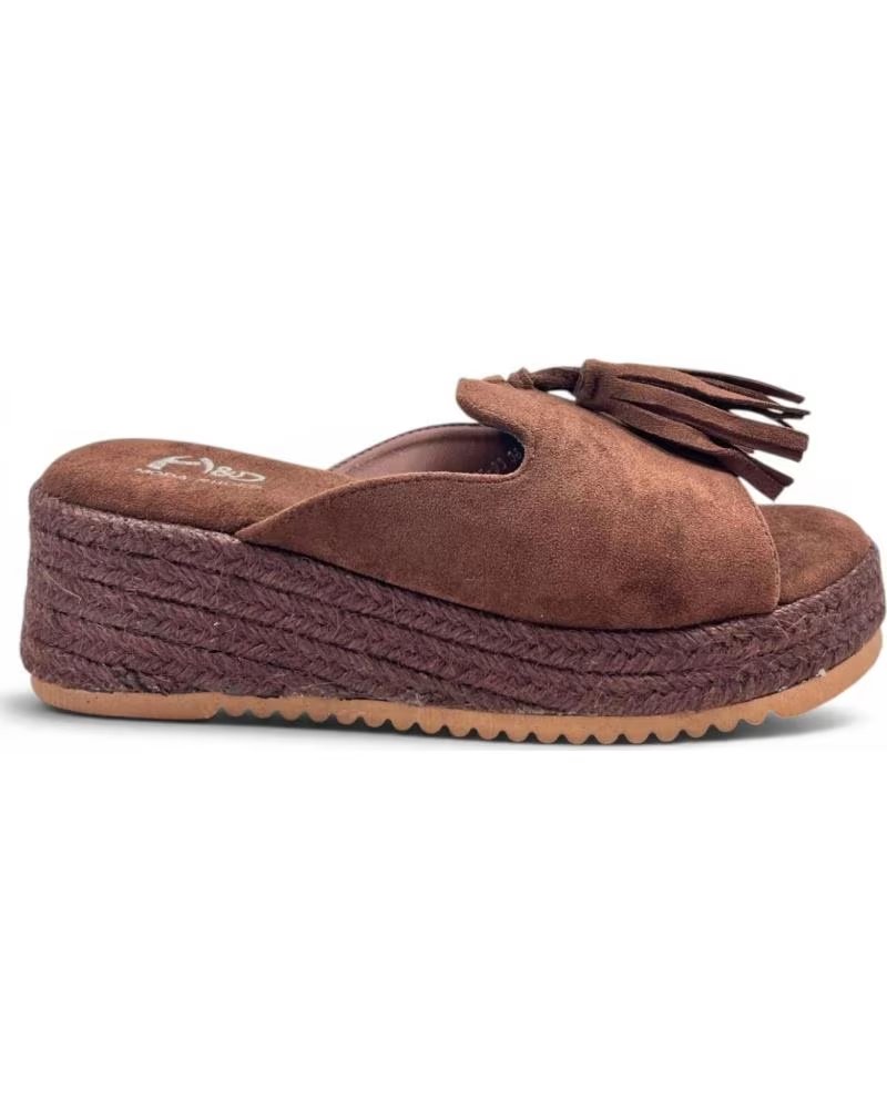 TIMBOS ZOCCOLO CON ZEPPA IN IUTA E NAPPINE MARRONE MARRóN