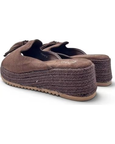 TIMBOS ZOCCOLO CON ZEPPA IN IUTA E NAPPINE MARRONE MARRóN