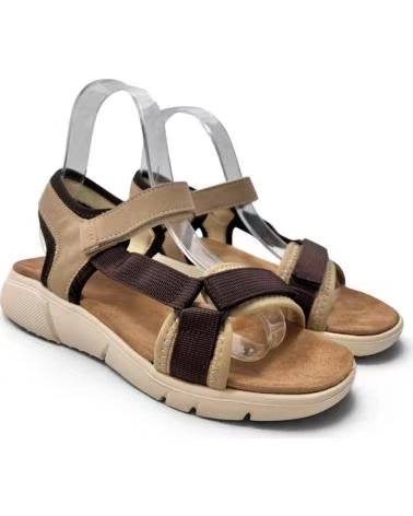 TIMBOS DAMEN-KEILSANDALE MIT VERSTELLBAREM VERSCHLUSS MARRóN