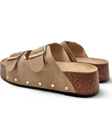 TIMBOS ZOCCOLO CON ZEPPA E FIBBIE KAKI MARRóN